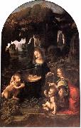 LEONARDO da Vinci Virgin of the Rocks Spain oil painting artist